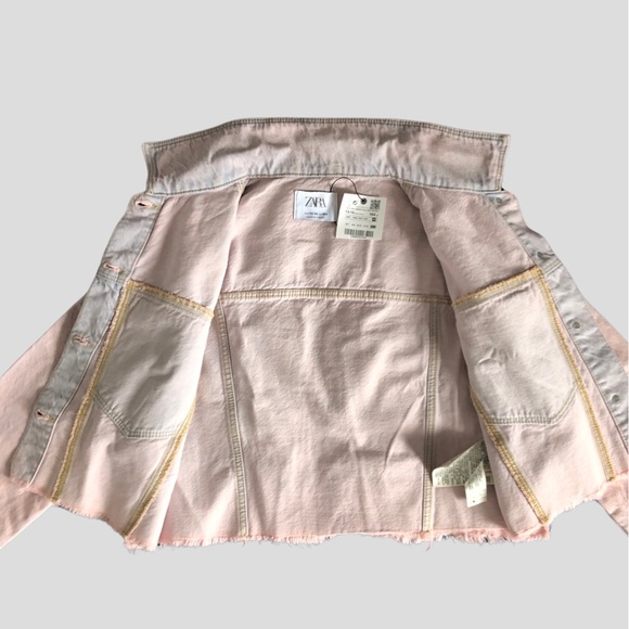 Zara Teen Cropped Denim Jacket Size 13-14 years - Picture 4 of 10